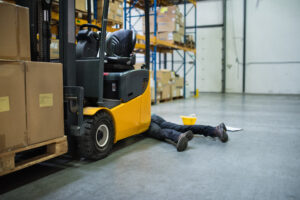 A worker has been injured in a forklift accident and serious injuries sustained